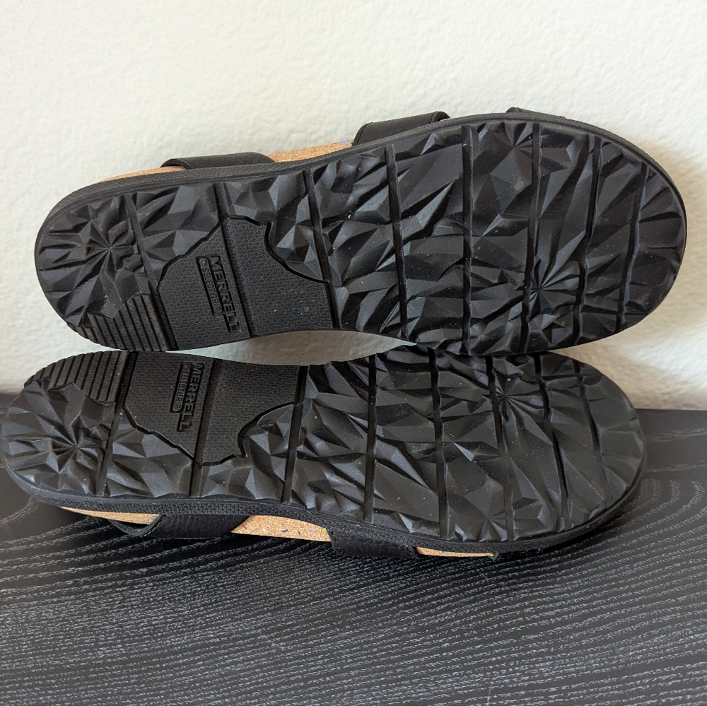 LIKE NEW Merrell Women's Size 9 Napa Valley Sling Back Leather Sandals Black - Picture 10 of 11